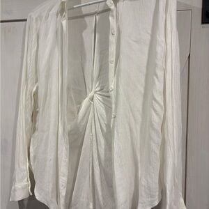 Ambiance Cream Textured Blouse